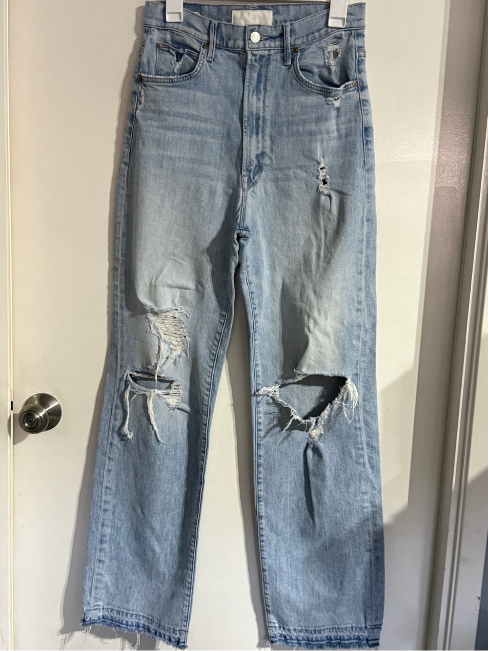 EUC Women’s Mother Jeans High Waisted Tunnel Vision Sneak Undone Hem Size 30